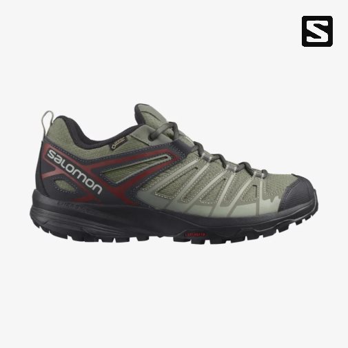 Tênis De Caminhada Salomon X Crest GTX Masculino Verde Oliva | PT B80715